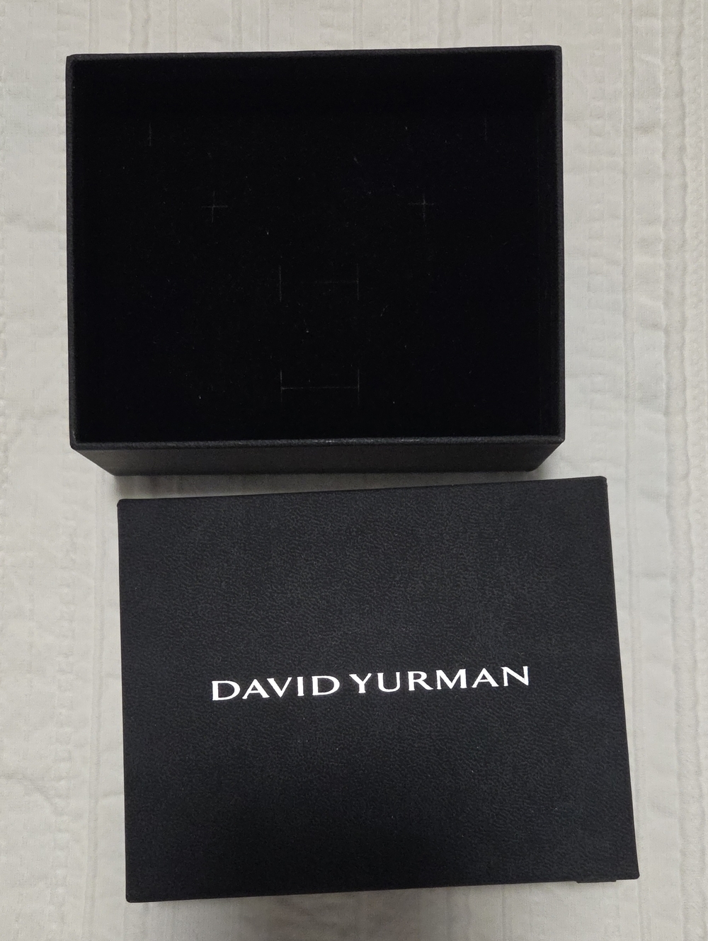 David Yurman Black and White Logo Jewelry Box